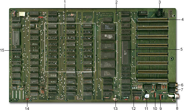 Placa base 820- 0001- 07 del Apple ][ europlus