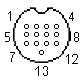 13 PIN DIN MALE
